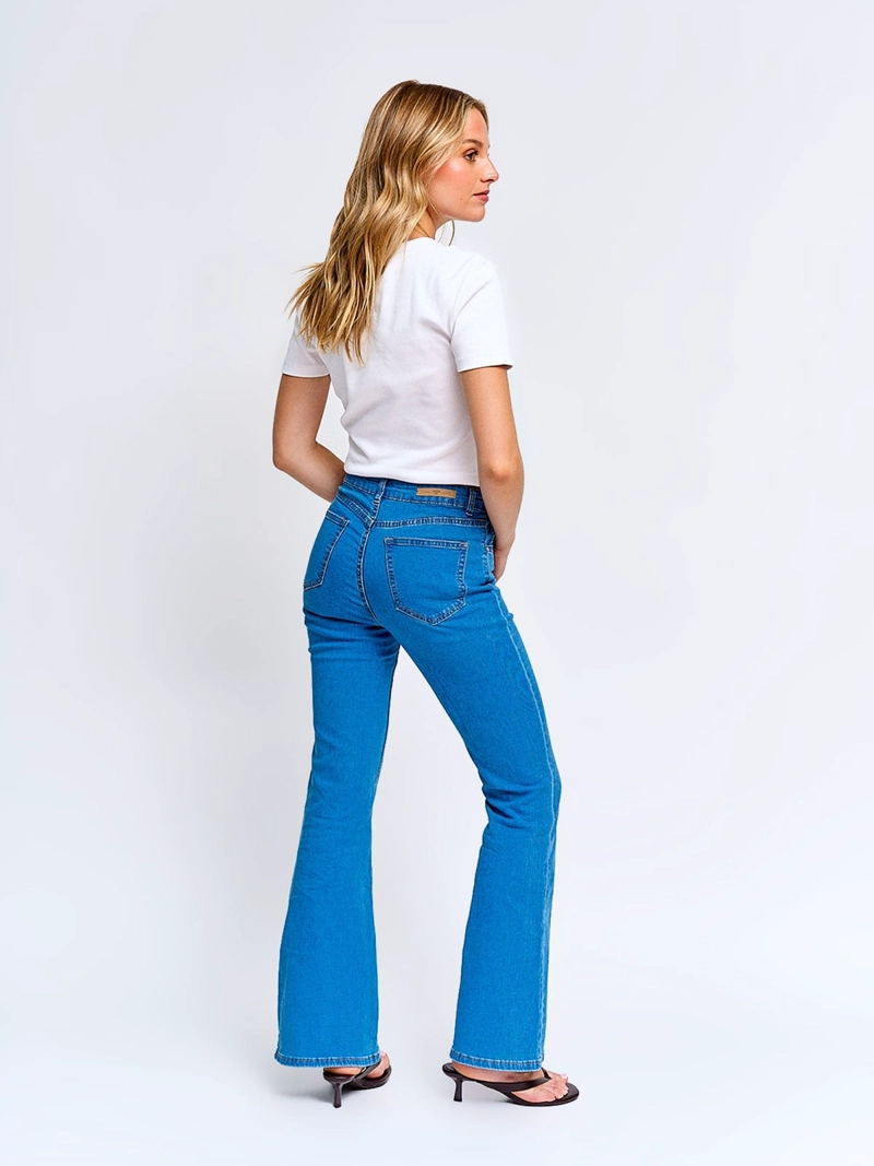 JEANS MUJER INDEX ALGODÓN FLARE BÁSICO - 4