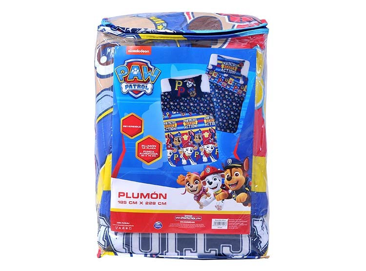 PLUMÓN PAW PATROL ACTION 1.5 PLAZAS AZUL ESTAMPADO - 3
