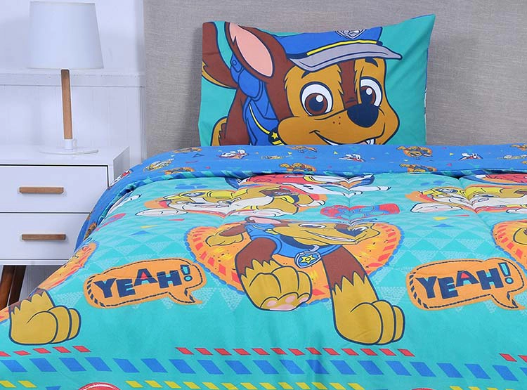 PLUMÓN PAW PATROL TRIANGULO 1.5 PLAZAS TURQUESA ESTAMPADO - 1