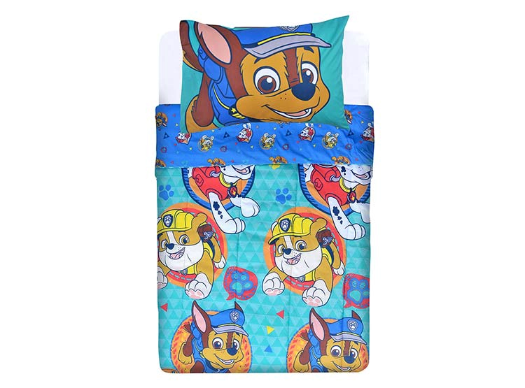 PLUMÓN PAW PATROL TRIANGULO 1.5 PLAZAS TURQUESA ESTAMPADO - 3