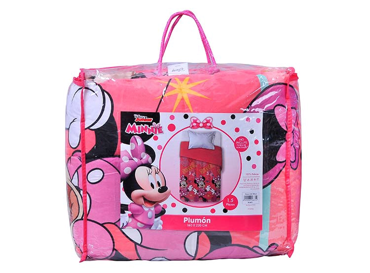 PLUMÓN MASHINI DISNEY MINNIE SWEETY 1.5 PLAZAS ROSADO ESTAMPADO - 3