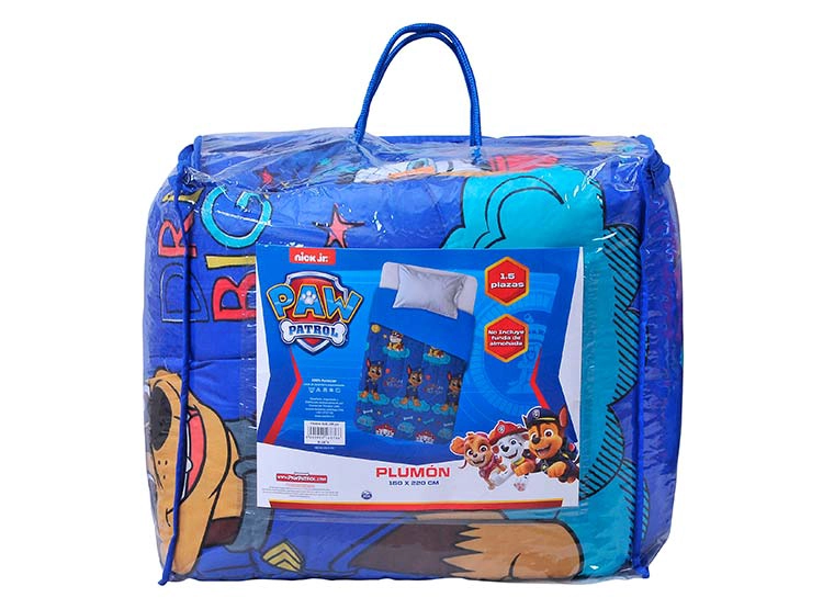 PLUMÓN MASHINI PAW PATROL KIDS 1.5 PLAZAS AZUL ESTAMPADO - 3