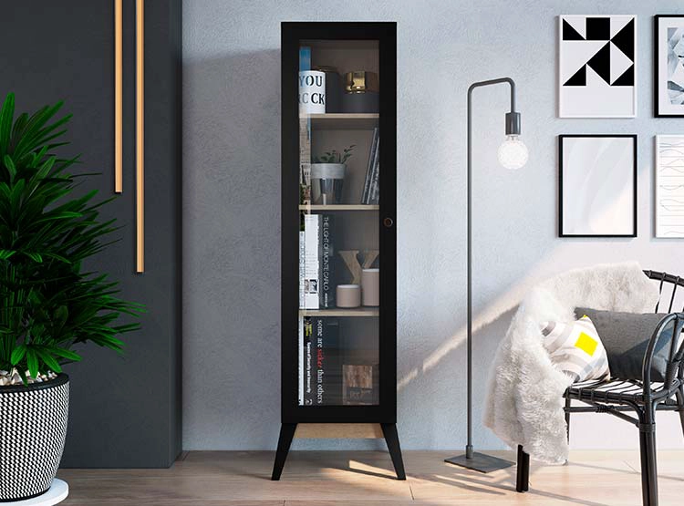 VITRINA BE DESIGN AMBER CAFE NEGRO 1P - 4