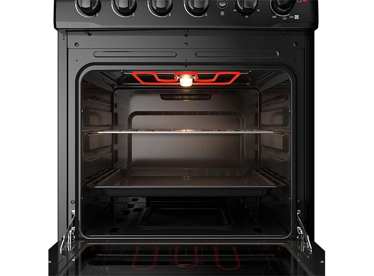 COCINA A GAS FENSA F3000 BT 4 PLATOS GRILL NEGRO - 5