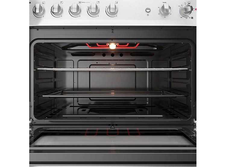 COCINA A GAS FENSA F5500 T 5 PLATOS GRILL GRIS - 4
