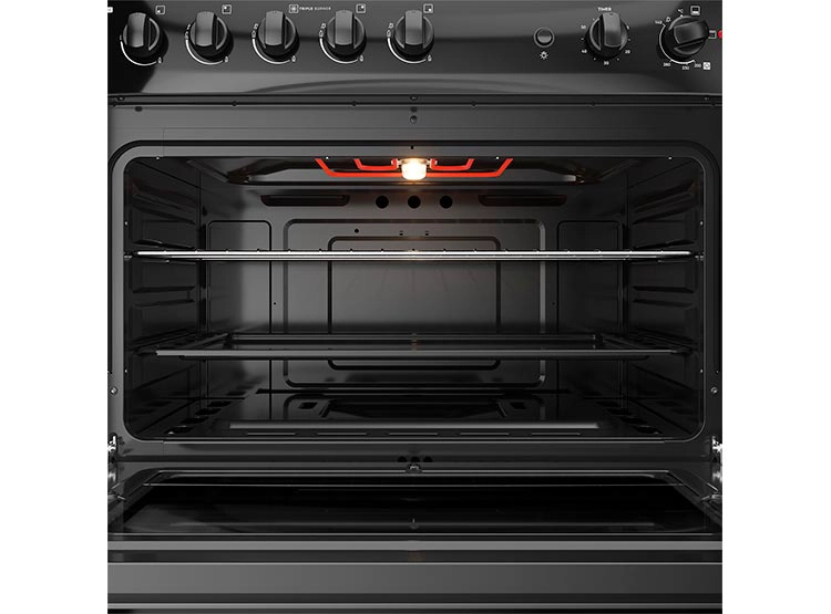 COCINA A GAS FENSA F6500 T 5 PLATOS GRILL NEGRO - 5