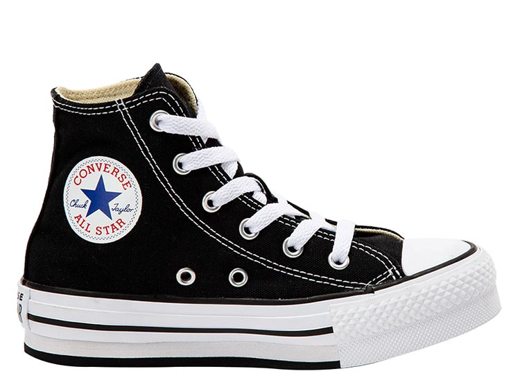 ZAPATILLAS UNISEX CONVERSE URBANAS NEGRO CHUCK TAYLOR ALL STAR EVA LIFT - 1