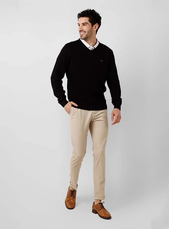 SWEATER REGATTA BÁSICO CUELLO EN V - 4
