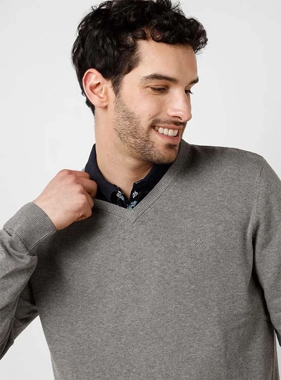SWEATER REGATTA BÁSICO CUELLO EN V - 3
