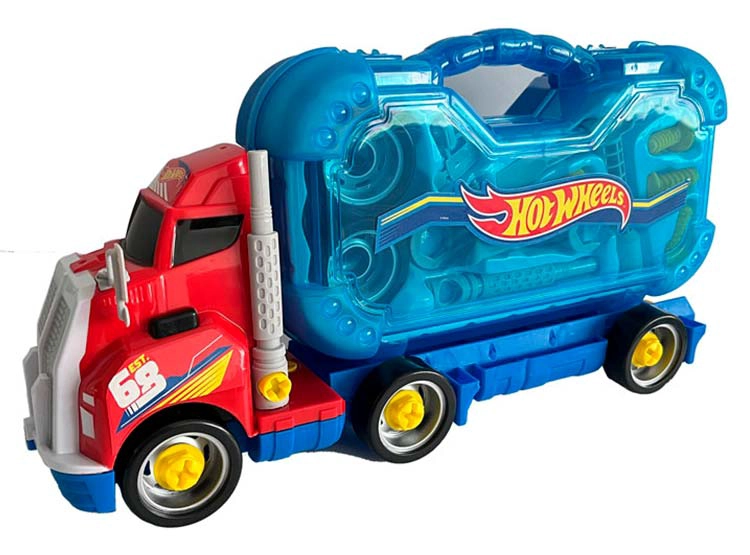 AUTO ESCALA HOT WHEELS CAMIÓN CON HERRAMIENTAS LUCES Y SONIDO - 1
