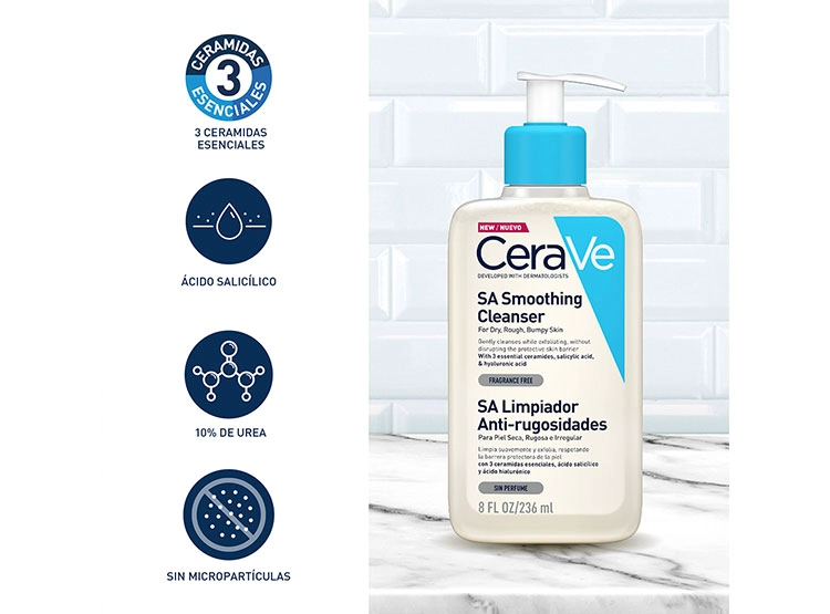 LIMPIADOR FACIAL CERAVE SMOOTHING CLEANSER 473 ML - 4
