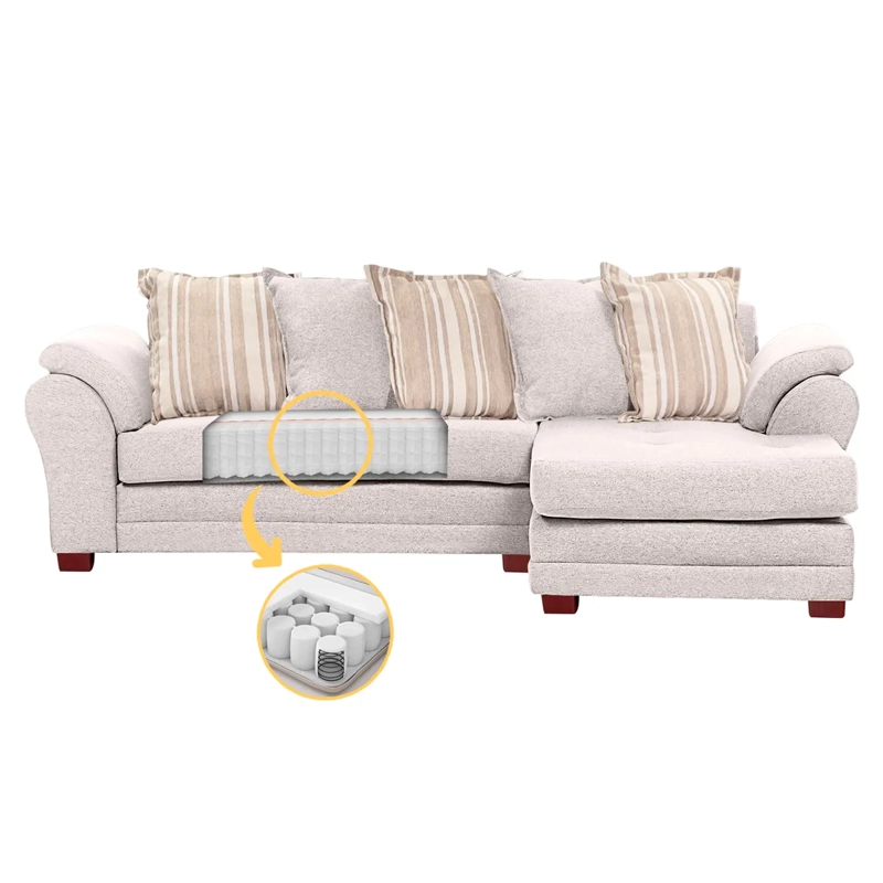 SOFÁ SECCIONAL LIVING FACTORY MUSTANG DERECHO 5 CUERPOS LINO - 3