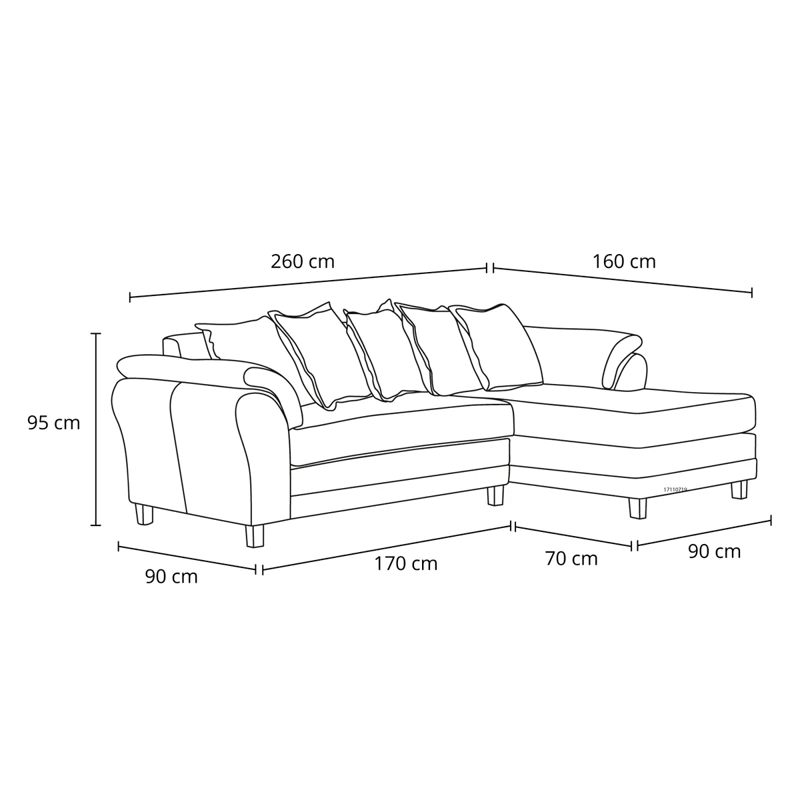 SOFÁ SECCIONAL LIVING FACTORY MUSTANG DERECHO 5 CUERPOS LINO - 9