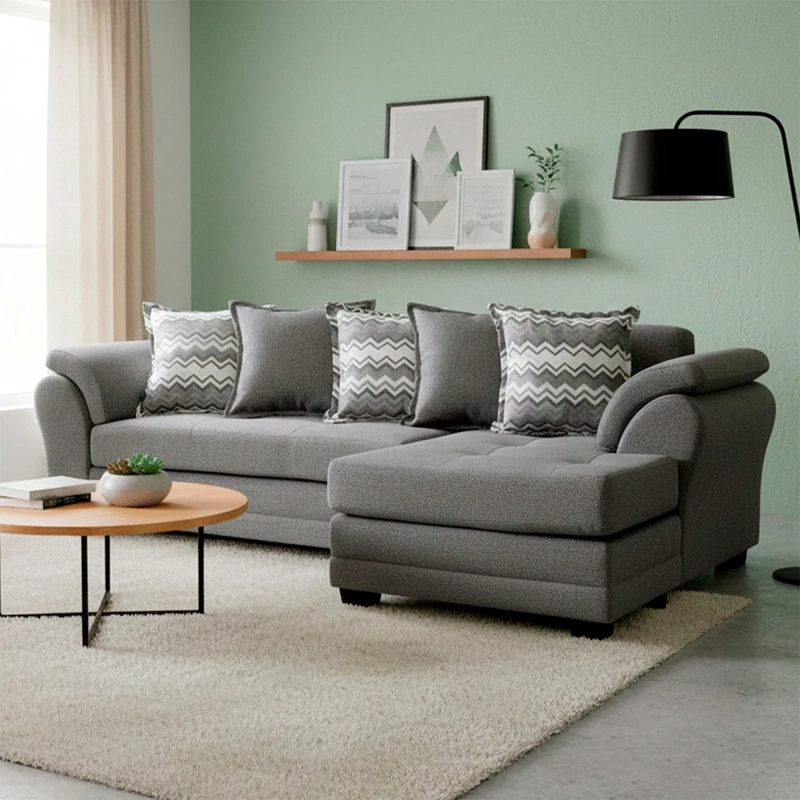 SOFÁ SECCIONAL LIVING FACTORY MUSTANG DERECHO 5 CUERPOS LINO
