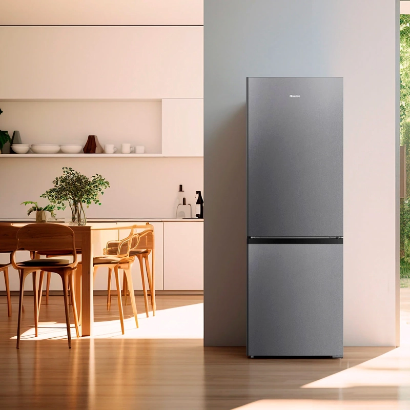 REFRIGERADOR BOTTOM FREEZER HISENSE RD-22DC 165L FRIO DIRECTO ACERO - 5