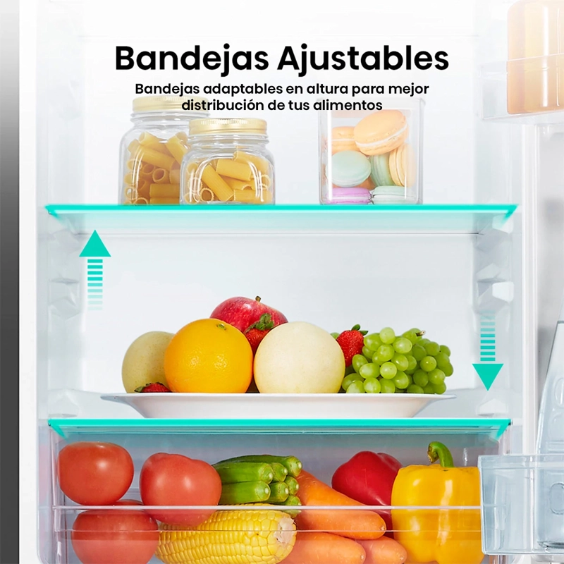 REFRIGERADOR BOTTOM FREEZER HISENSE RD-22DC 165L FRIO DIRECTO ACERO - 8