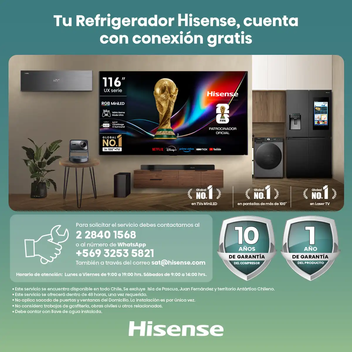 REFRIGERADOR SIDE BY SIDE HISENSE RC-56WS 428L NO FROST ACERO - 12