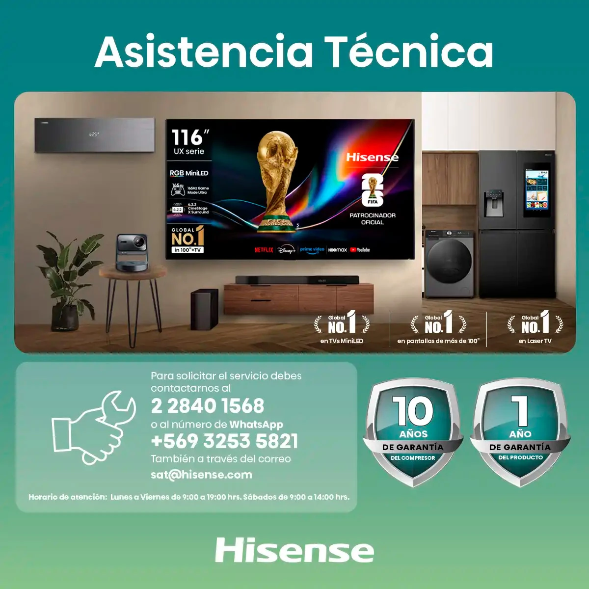 REFRIGERADOR TOP FREEZER HISENSE RD-49WRD 375L NO FROST PLATA - 12