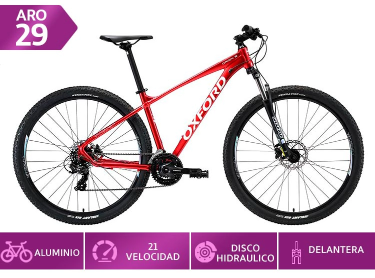 MOUNTAIN BIKE OXFORD ORION 5 21V TALLA M ROJO ARO 29 - 1