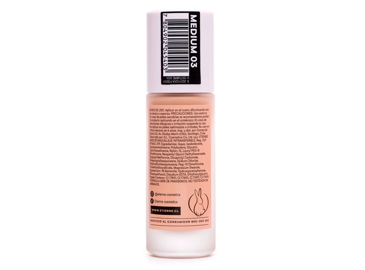BASE DE MAQUILLAJE ETIENNE XTRA LASTING 3 SPF 30 30 ML - 2