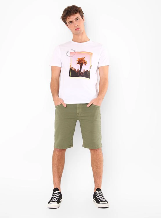 POLERA MANGA CORTA ALGODÓN HOMBRE INDEX ESTAMPADO