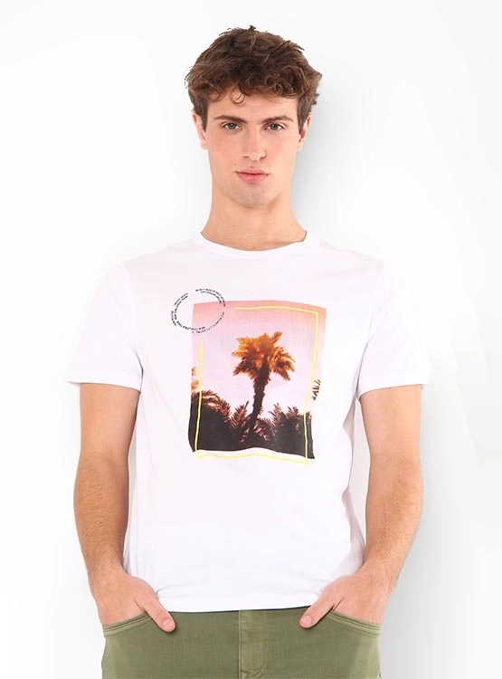 POLERA MANGA CORTA ALGODÓN HOMBRE INDEX ESTAMPADO - 2