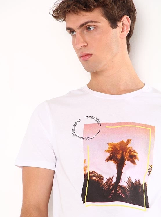 POLERA MANGA CORTA ALGODÓN HOMBRE INDEX ESTAMPADO - 4