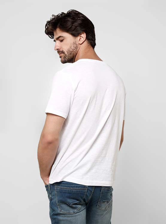 POLERA HOMBRE ROBERT LEWIS ALGODÓN CUELLO REDONDO MANGA CORTA - 2