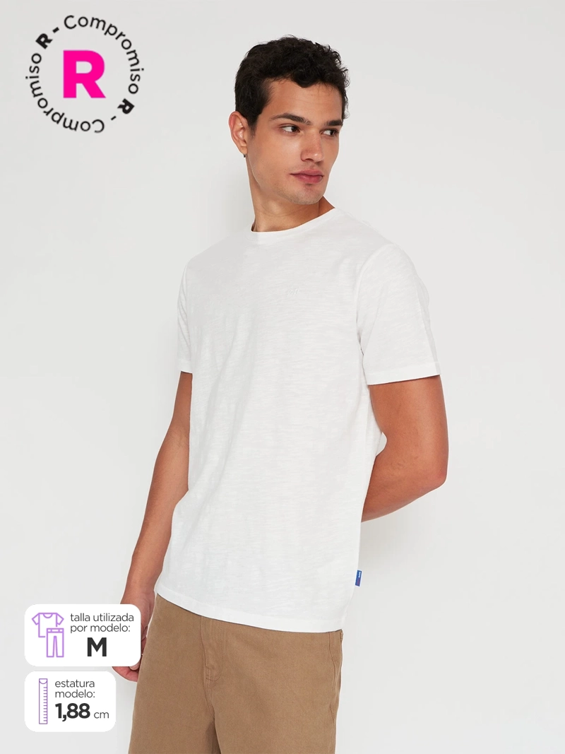 POLERA HOMBRE ROBERT LEWIS ALGODÓN CUELLO REDONDO MANGA CORTA - 1