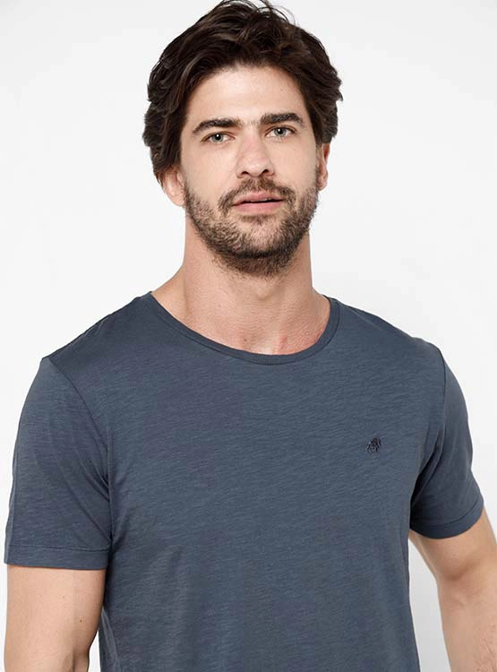 POLERA HOMBRE ROBERT LEWIS ALGODÓN CUELLO REDONDO MANGA CORTA - 3