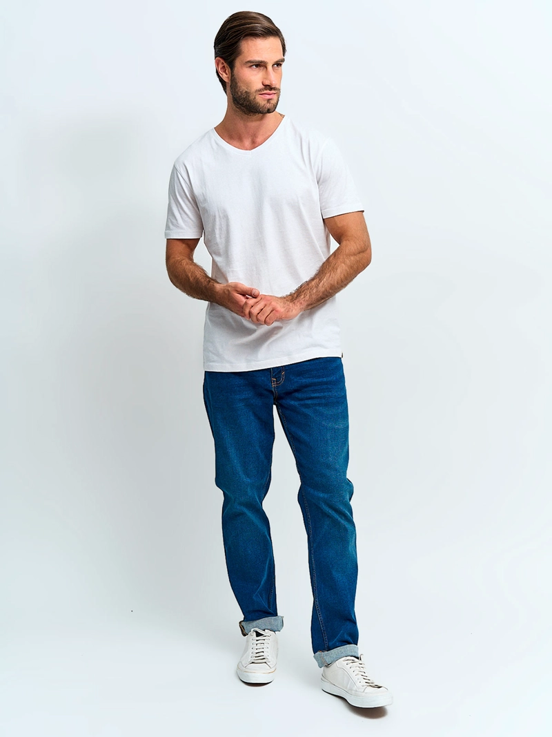 POLERA HOMBRE BARBADOS MANGA CORTA CUELLO V - 4