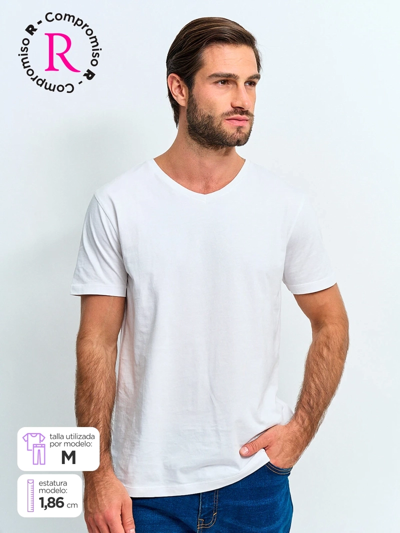 POLERA HOMBRE BARBADOS MANGA CORTA CUELLO V - 1