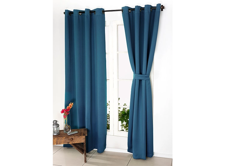 SET CORTINA DORAL VICTORIA BLACKOUT TEJIDO AZUL - 1