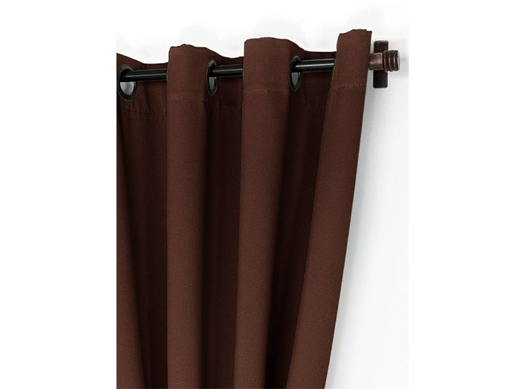 SET CORTINA DORAL VICTORIA BLACKOUT TEJIDO CAFE - 3