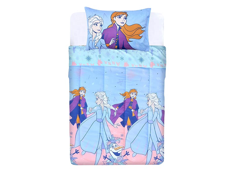 PLUMÓN DISNEY FROZEN OLAF 1.5 PLAZAS CELESTE ESTAMPADO - 2