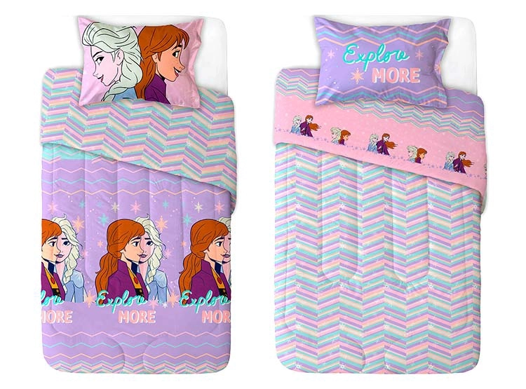 PLUMÓN DISNEY FROZEN EXPLORE 1.5 PLAZAS LILA ESTAMPADO - 2
