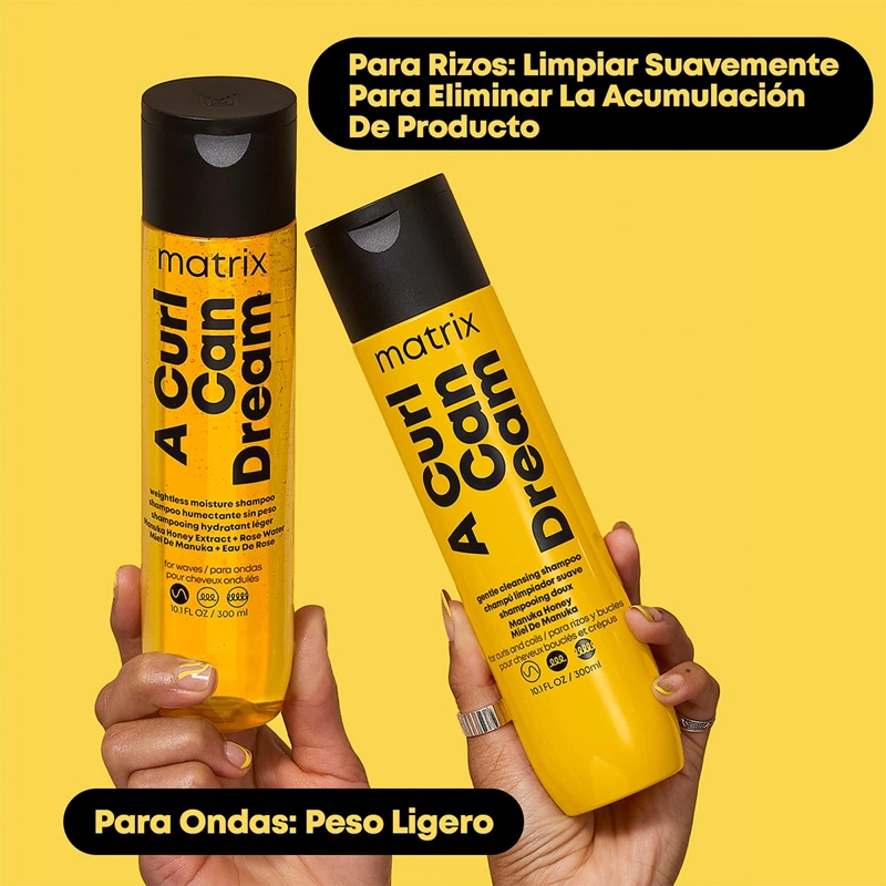 SHAMPOO MATRIX PROFESIONAL LIMPIEZA PROFUNDA CABELLO RIZADO A CURL CAN DREAM 300 ML - 10