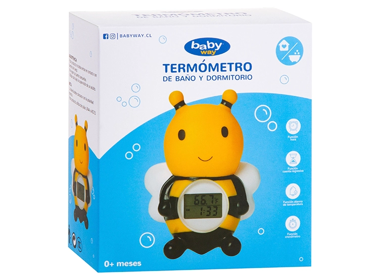 TERMÓMETRO BAÑO BABY WAY ABEJA BW-TM02Y AMARILLO - 6
