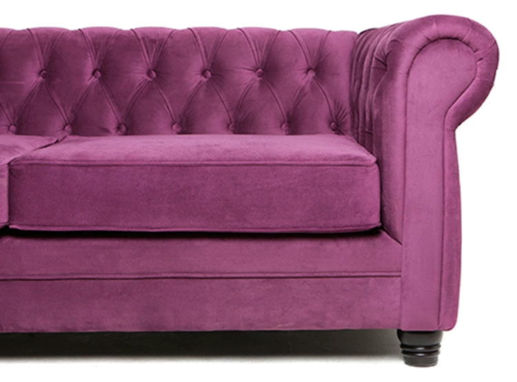 SOFÁ BARRA DESIGN CHESTERFIELD VELVET 3 CUERPOS FELPA - 3