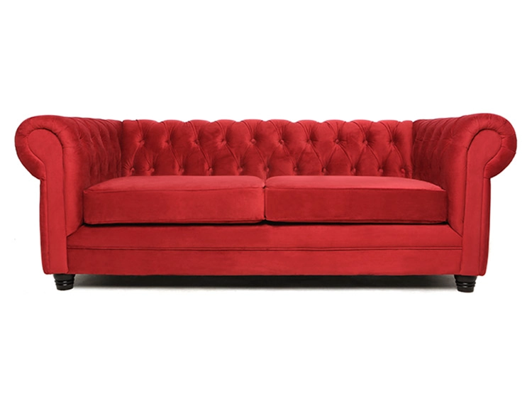 SOFÁ BARRA DESIGN CHESTERFIELD VELVET 3 CUERPOS FELPA - 1
