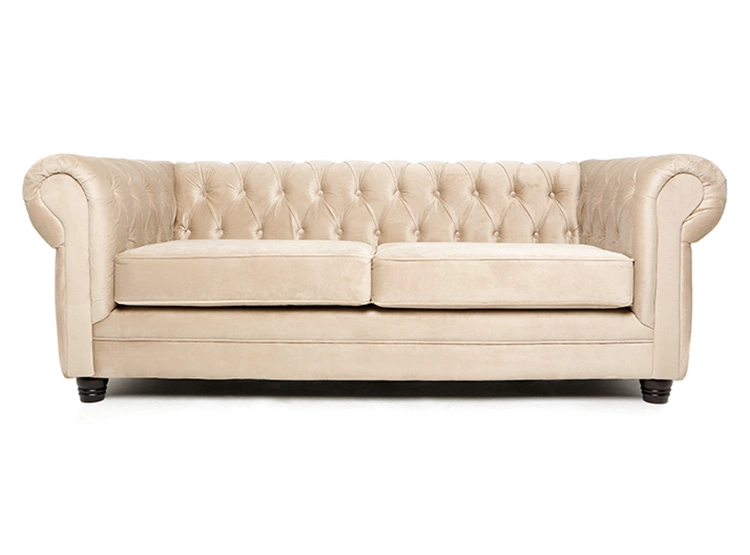 SOFÁ BARRA DESIGN CHESTERFIELD VELVET 3 CUERPOS FELPA - 1