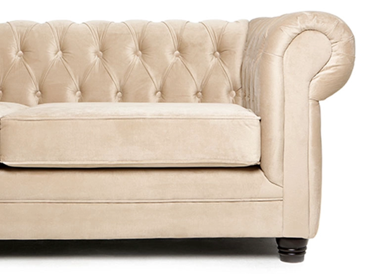 SOFÁ BARRA DESIGN CHESTERFIELD VELVET 3 CUERPOS FELPA - 3