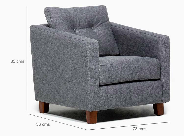 SILLON BARRA DESIGN ELENA 1 CUERPO LINO - 2