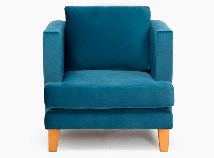 SILLON BARRA DESIGN LARISA 1 CUERPO FELPA - 1