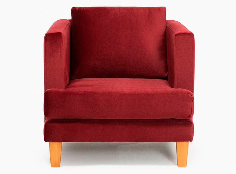 SILLON BARRA DESIGN LARISA 1 CUERPO FELPA - 1