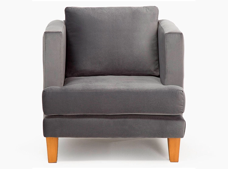SILLON BARRA DESIGN LARISA 1 CUERPO FELPA - 1