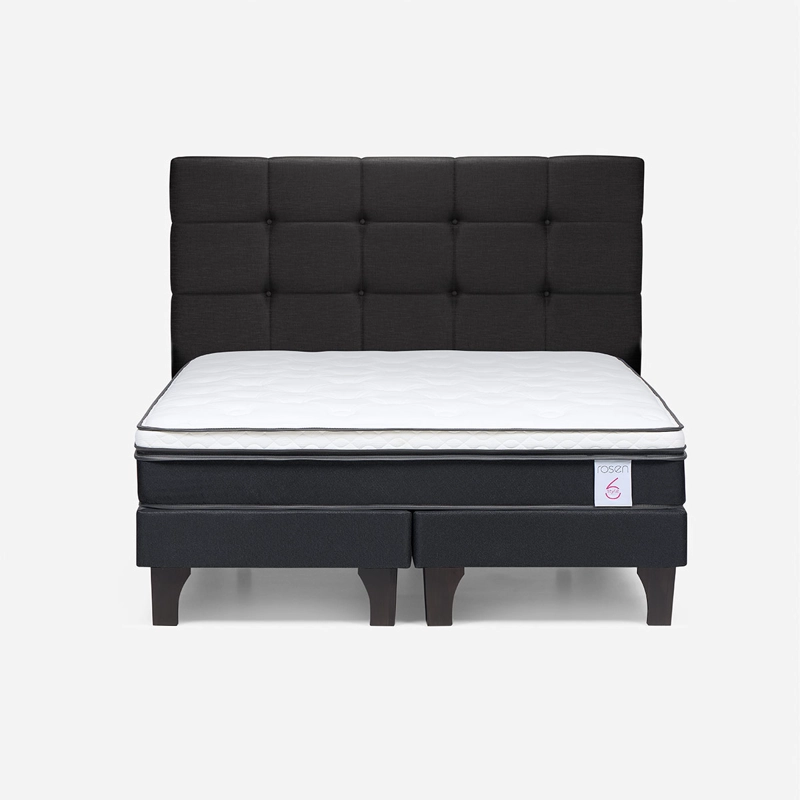 JUEGO DE DORMITORIO ROSEN CAMA EUROPEA NEW STYLE 6 BD 2 PLAZAS + RESPALDO ISSEY - 1