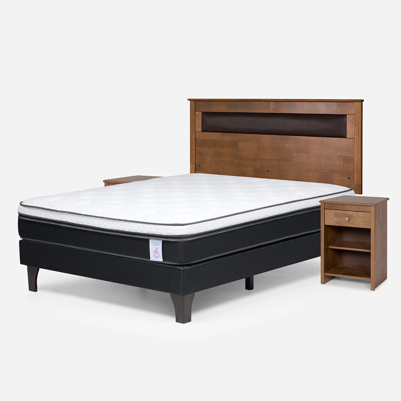 JUEGO DE DORMITORIO ROSEN CAMA EUROPEA NEW STYLE 6 BN 2 PLAZAS + SET FERRARA - 2