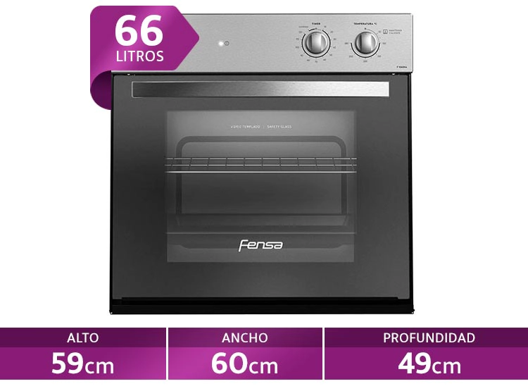 HORNO ELÉCTRICO FENSA F 1060R A EMPOTRABLE 66 L