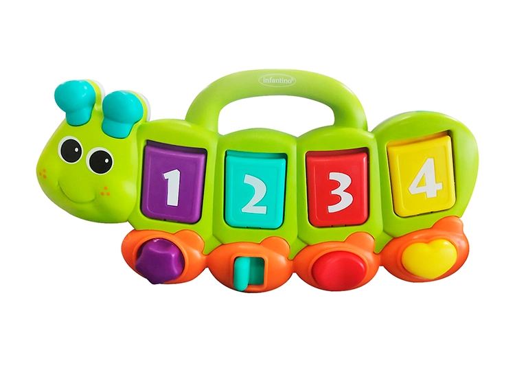JUGUETE INTERACTIVO ESTIMULACIÓN INFANTINO CUNCUNA LIGHT SOUND POP BUDDY VERDE - 1